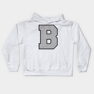 B Black Kids Hoodie